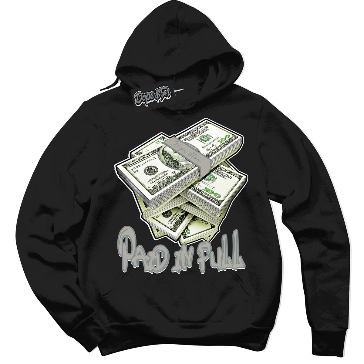 AJ9 Retro Cool Grey ‘Paid In Full’ – Black Streetwear Hoodie | Sneaker Matching sweatshirt for AJ9 Retro Cool Grey | Men's and Women's Streetwear Graphic Hoodie by Sneaker Shirts Outlet
