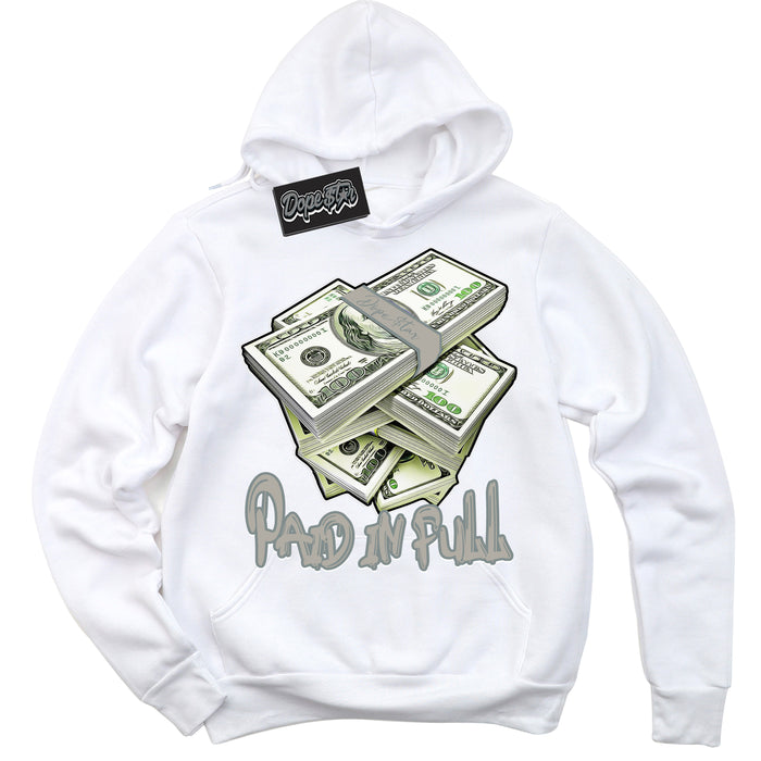 AJ9 Retro Cool Grey ‘Paid In Full’ – White Streetwear Hoodie | Sneaker Matching sweatshirt for AJ9 Retro Cool Grey | Men's and Women's Streetwear Graphic Hoodie by Sneaker Shirts Outlet
