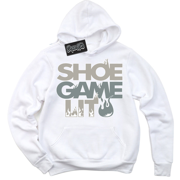 AJ9 Retro Cool Grey ‘Shoe Game Lit’ – White Streetwear Hoodie | Sneaker Matching sweatshirt for AJ9 Retro Cool Grey | Men's and Women's Streetwear Graphic Hoodie by Sneaker Shirts Outlet
