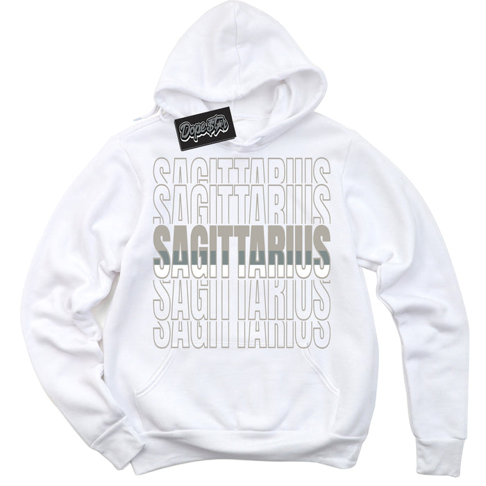 AJ9 Retro Cool Grey ‘Sagittarius’ – White Streetwear Hoodie | Sneaker Matching sweatshirt for AJ9 Retro Cool Grey | Men's and Women's Streetwear Graphic Hoodie by Sneaker Shirts Outlet
