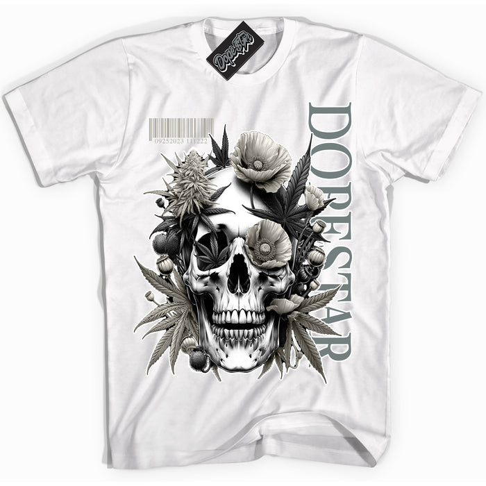AJ9 Retro Cool Grey ‘Skull Poppies’ – White Streetwear T-Shirt | Sneaker Matching shirt for AJ9 Retro Cool Grey | Men's and Women's Streetwear Graphic Tee by Sneaker Shirts Outlet.
