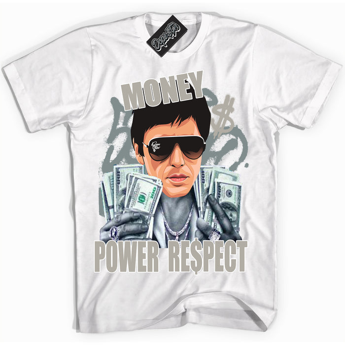 AJ9 Retro Cool Grey ‘Tony Montana’ – White Streetwear T-Shirt | Sneaker Matching shirt for AJ9 Retro Cool Grey | Men's and Women's Streetwear Graphic Tee by Sneaker Shirts Outlet.
