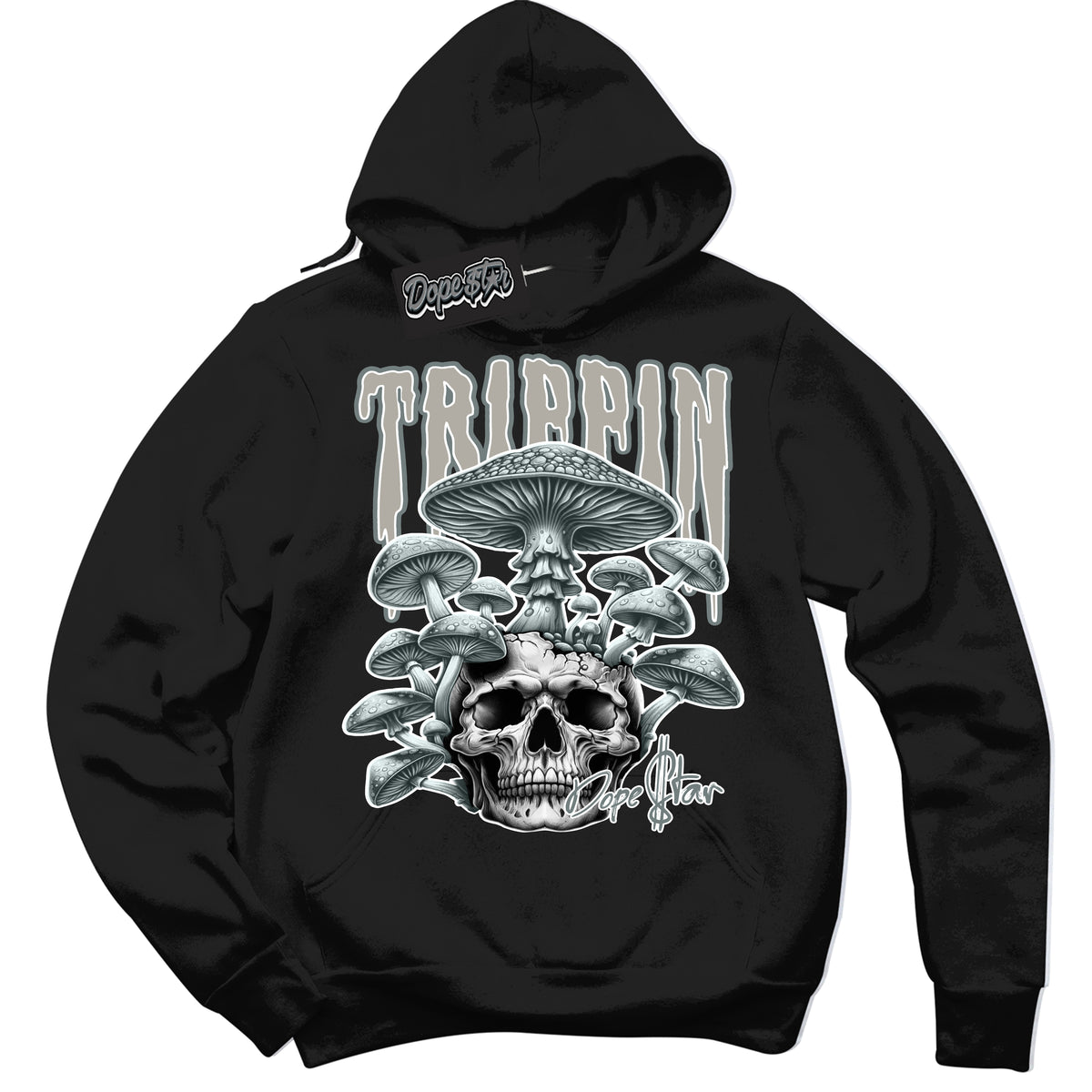 AJ9 Retro Cool Grey ‘Trippin’ – Black Streetwear Hoodie | Sneaker Matching sweatshirt for AJ9 Retro Cool Grey | Men's and Women's Streetwear Graphic Hoodie by Sneaker Shirts Outlet