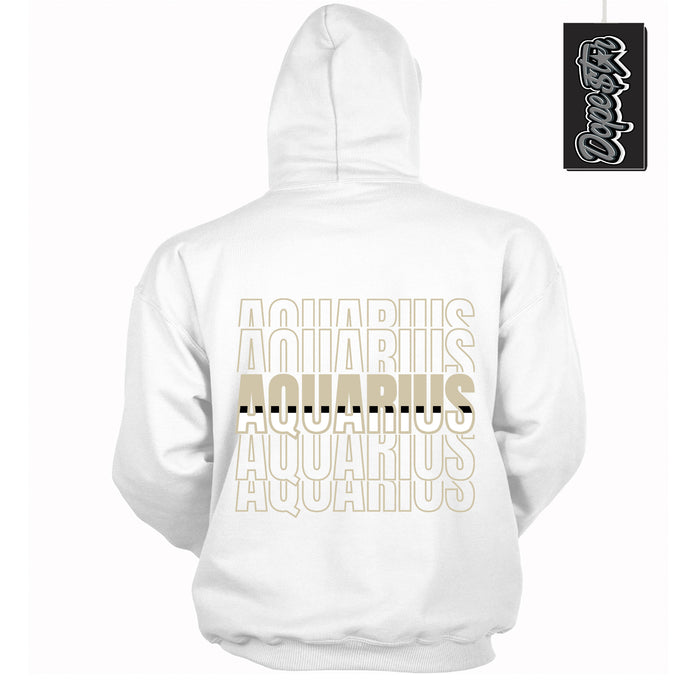 Cool White Hoodie with “ Aquarius ”  design that Perfectly Matches Gratitude 11s Sneakers.
