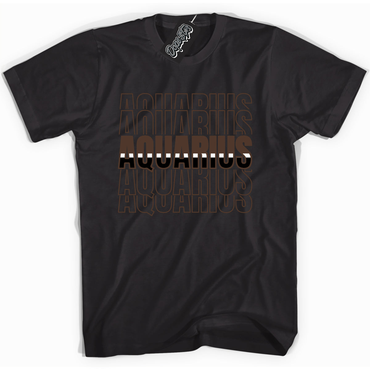 Cool Black graphic tee with “ Aquarius ” design, that perfectly matches Palomino 1s sneakers 