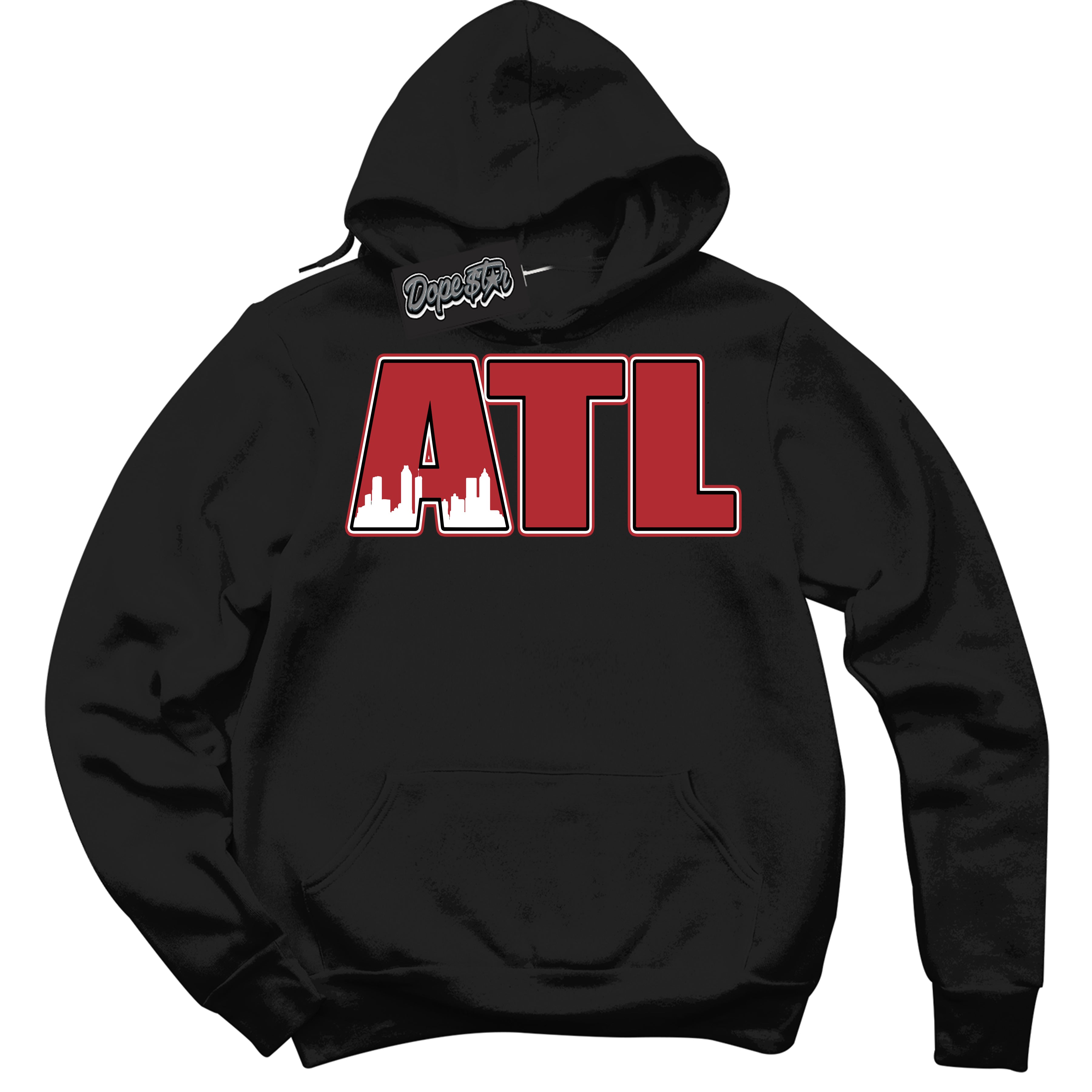 Cool Black Hoodie With “ Atlanta “ Design That Perfectly Matches Lost And Found 1s Sneakers