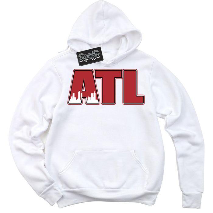 Cool White Hoodie With “ Atlanta “  Design That Perfectly Matches Lost And Found 1s Sneakers.