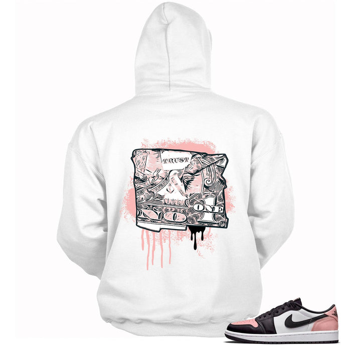 1s Bleached Coral Hoodie Trust No One Dollar - Sneaker Shirts Outlet
