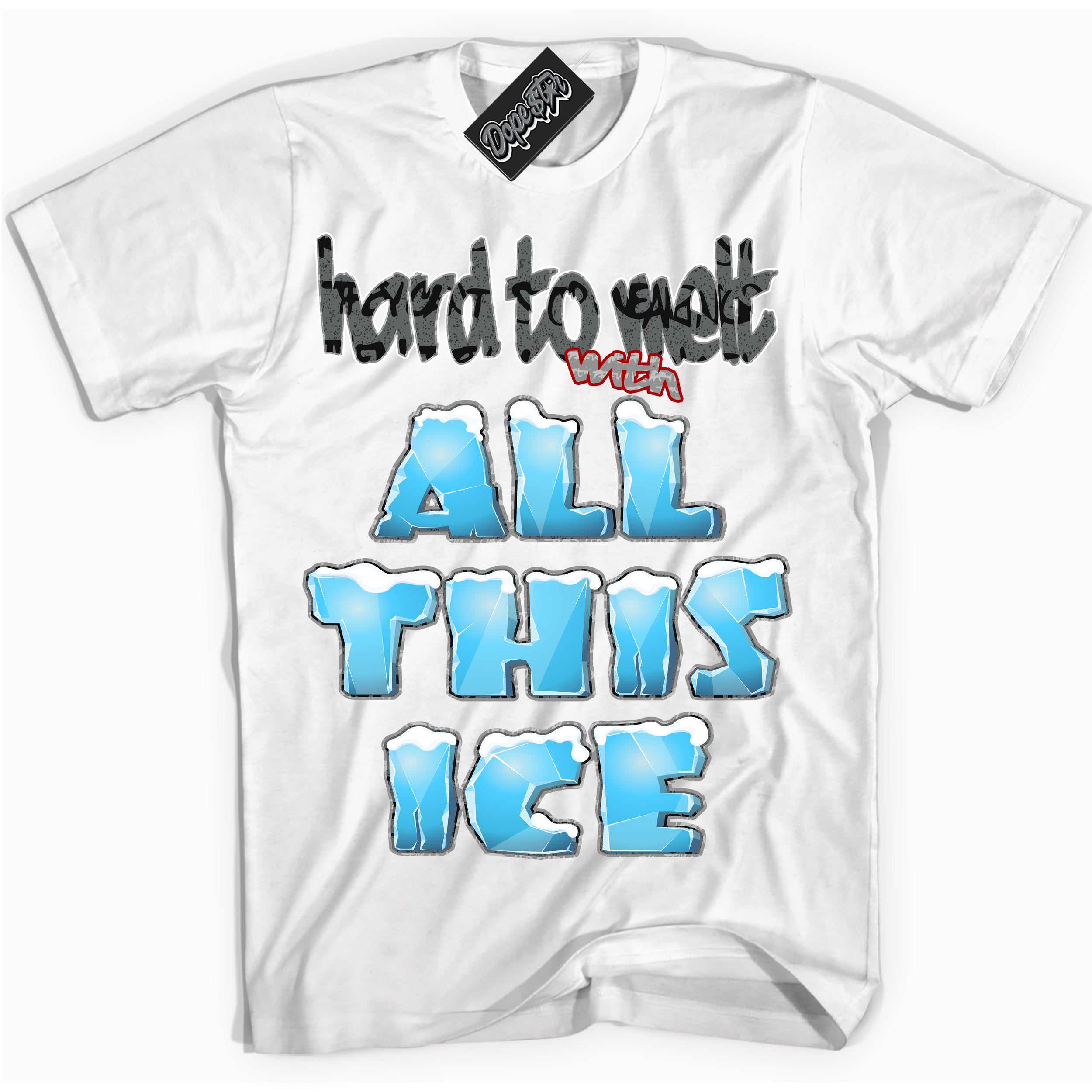 Cool White Shirt with “ All This Ice ” design that perfectly matches Rebellionaire 1s Sneakers.
