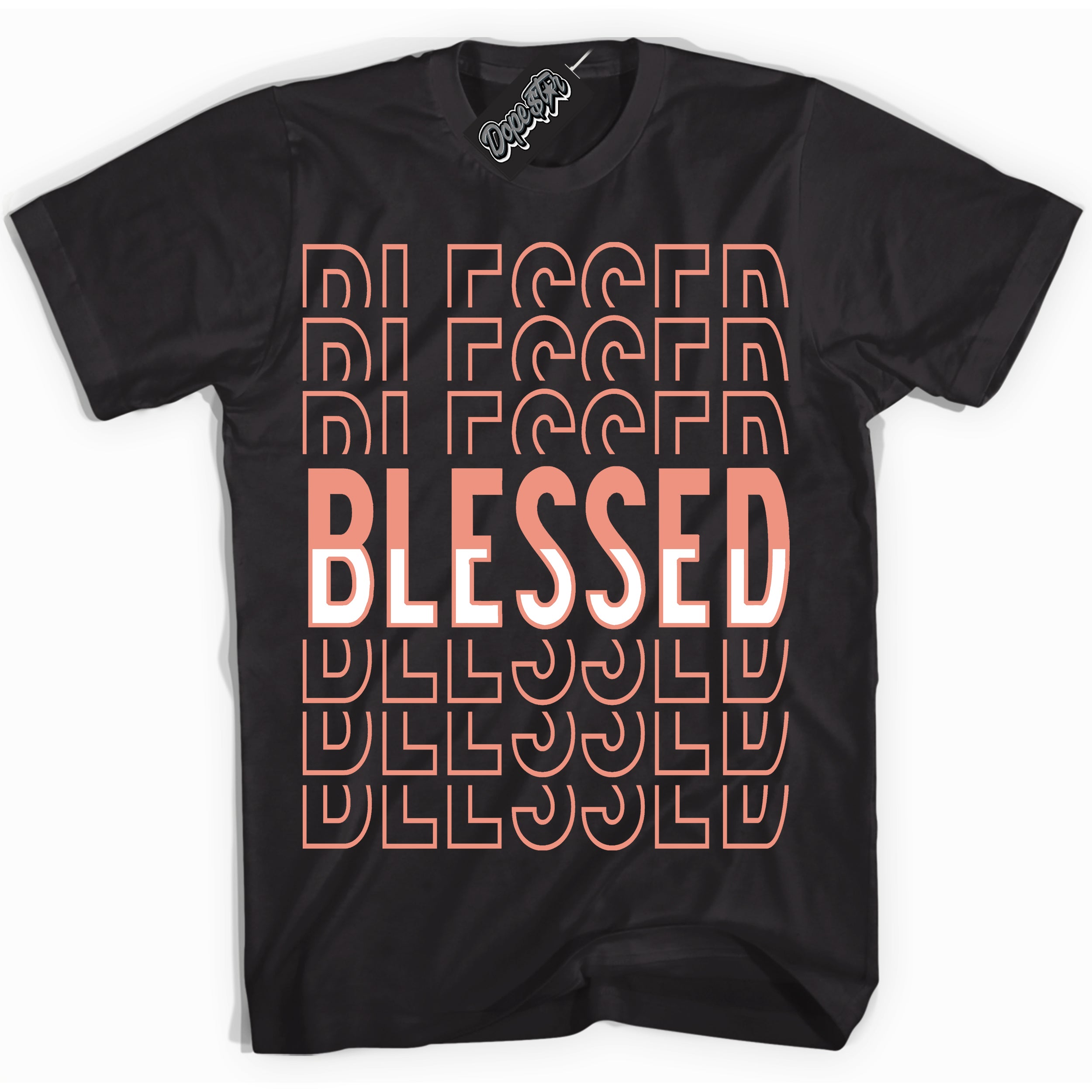 Dunk Low Light Wild Mango 'Blessed Stacked' Shirt – Black Streetwear T-Shirt | Sneaker Matching Tee for Dunk Low Light Wild Mango | Urban Fashion for Blessed Stacked | Men's & Women's Streetwear Outfit by Sneaker Shirts Outlet.