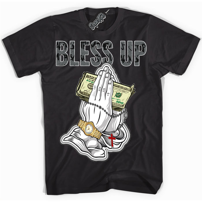 Cool Black Shirt with “ Bless Up ” design that perfectly matches Rebellionaire 1s Sneakers.