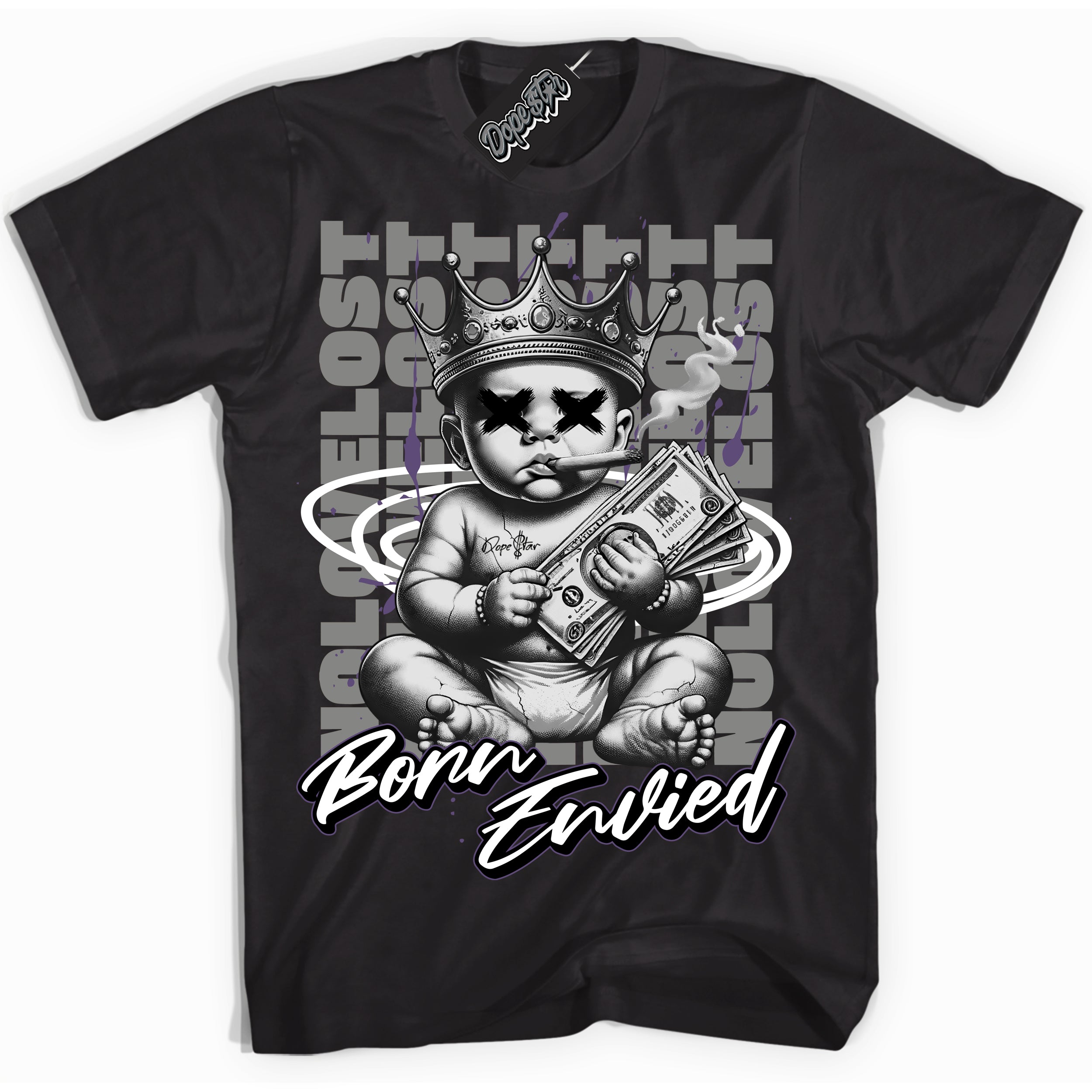 Cool Black Shirt with “Born Envied” design that perfectly matches the Punk Rock 1s Sneakers.