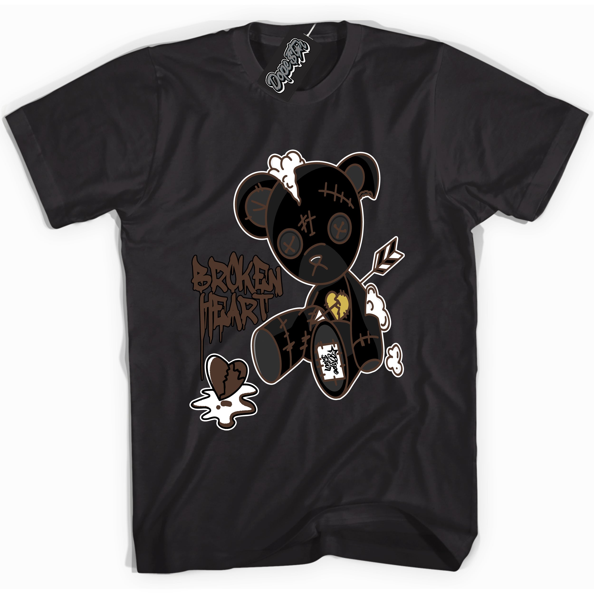 Cool Black graphic tee with “ Broken Heart Bear ” design, that perfectly matches Palomino 1s sneakers 