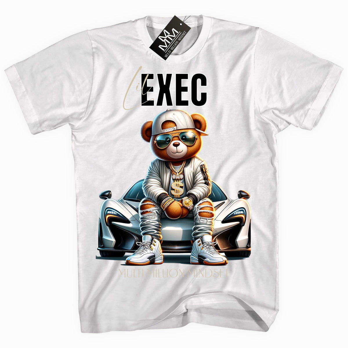 Mind Blowin lil EXEC®  Built On Gratitude Graphic White Tee By Multi Million Mindset®