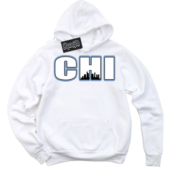 Cool White Hoodie with “ Chicago ”  design that Perfectly Matches Reverse Oreo 6s Sneakers.