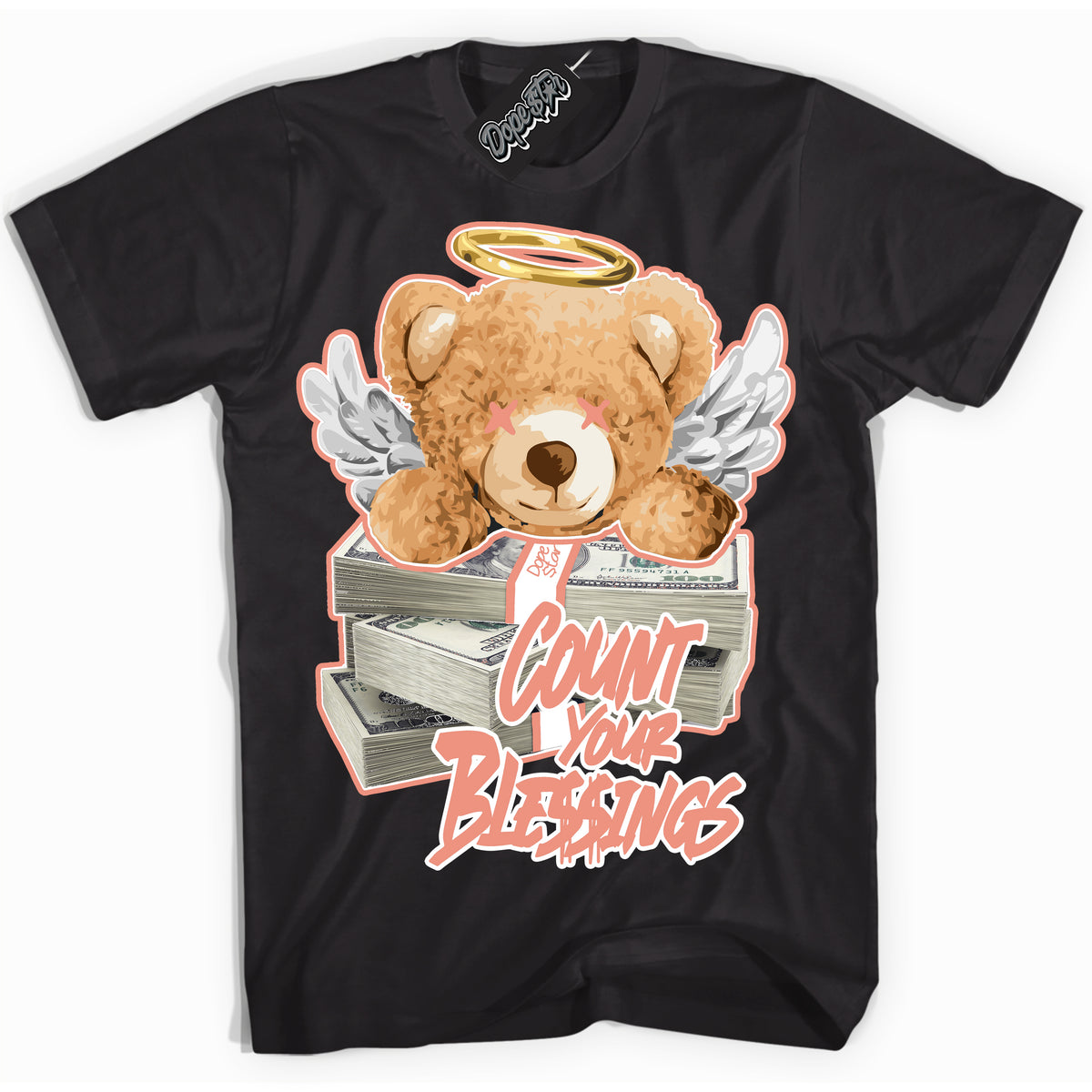 Dunk Low Light Wild Mango 'Count Your Blessings' Shirt – Black Streetwear T-Shirt | Sneaker Matching Tee for Dunk Low Light Wild Mango | Urban Fashion for Count Your Blessings | Men's & Women's Streetwear Outfit by Sneaker Shirts Outlet.