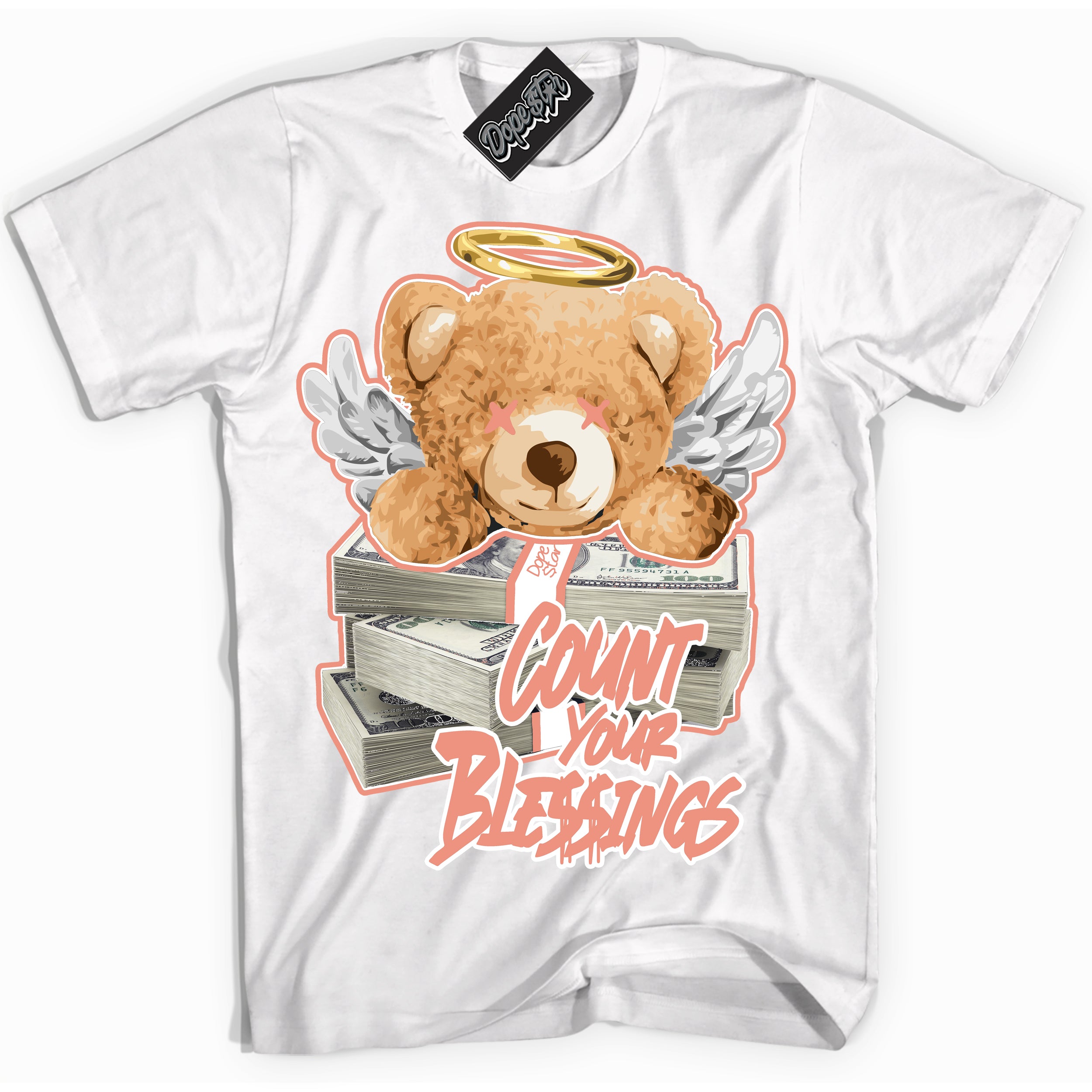 Dunk Low Light Wild Mango 'Count Your Blessings' Shirt – White Streetwear T-Shirt | Sneaker Matching Tee for Dunk Low Light Wild Mango | Urban Fashion for Count Your Blessings | Men's & Women's Streetwear Outfit by Sneaker Shirts Outlet.