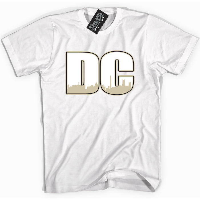 Cool White Shirt with “ DC” design that perfectly matches Gratitude 11s Sneakers.