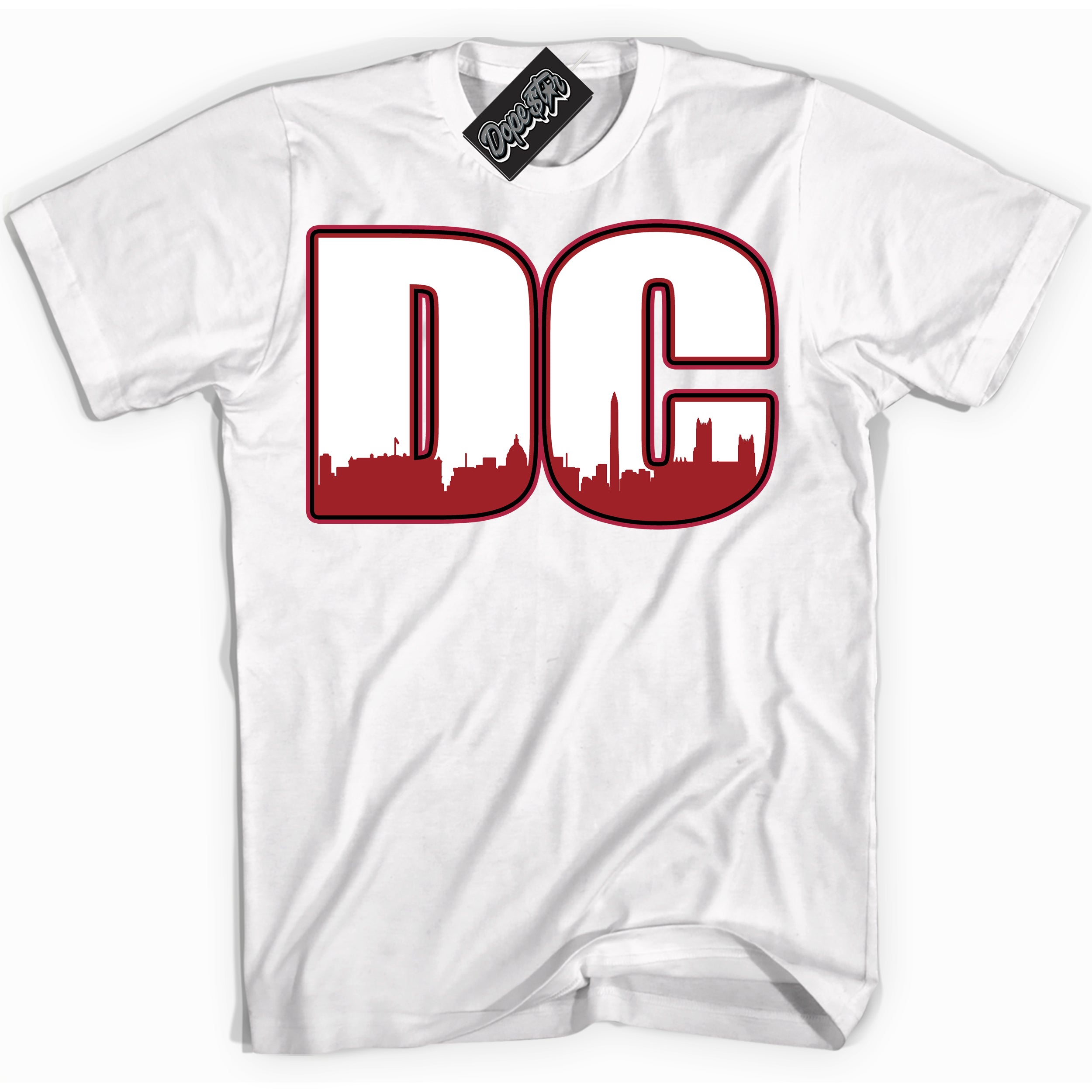 Cool White graphic tee with “ DC ” print, that perfectly matches Lost And Found 1s sneakers 