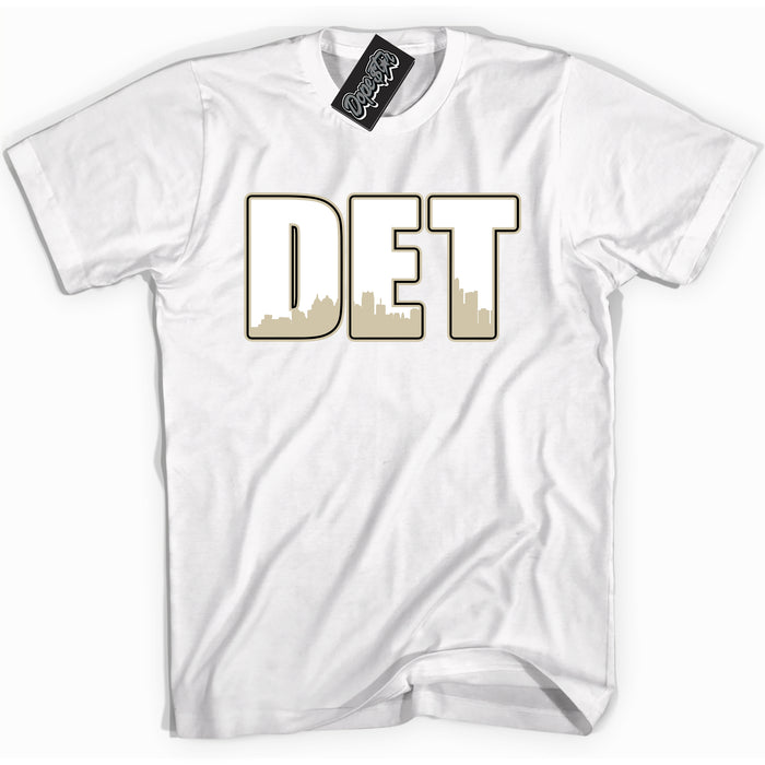 Cool White Shirt with “ Detroit” design that perfectly matches Gratitude 11s Sneakers.