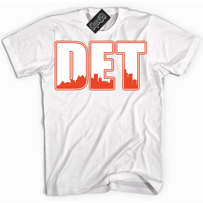 Nike Dunk Low Retro Cosmic Clay 'Detroit' Shirt - White Streetwear Mockup | Sneakerhead T-Shirt Matching Nike Dunk Low Retro Cosmic Clay | Limited Edition Urban Streetwear for Sneaker Matching OOTD | Outfits that pair perfectly with your ND Low Retro Cosmic Clay | Sneakerhead Fashion Must-Have Apparel for Men and Women