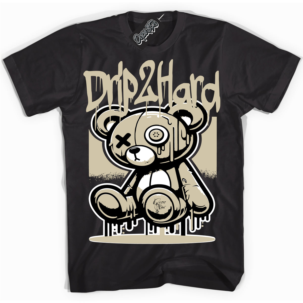 Cool Black graphic tee with “ Drip 2 Hard ” print, that perfectly matches AIR JORDAN 11 GRATITUDE   sneakers 