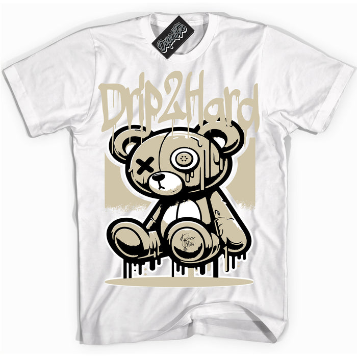 Cool White graphic tee with “ Drip 2 Hard ” print, that perfectly matches AIR JORDAN 11 GRATITUDE   sneakers 
