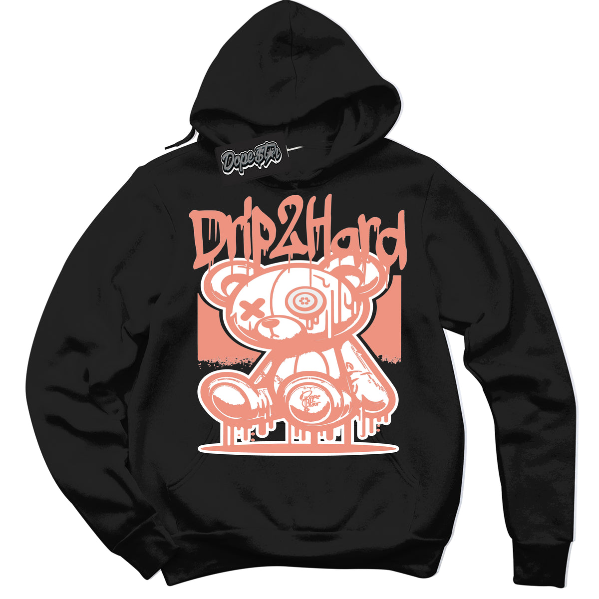 Dunk Low Light Wild Mango 'Drip 2 Hard' Hoodie – Black Streetwear Sweatshirt | Sneaker Matching Hoodie for Dunk Low Light Wild Mango | Urban Fashion for Drip 2 Hard | Men's & Women's Streetwear Outfit by Sneaker Shirts Outlet.