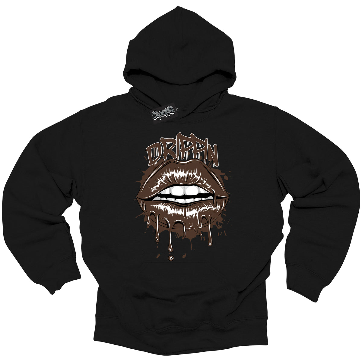 Cool Black Graphic DopeStar Hoodie with “ Drippin “ print, that perfectly matches Palomino 1s sneakers