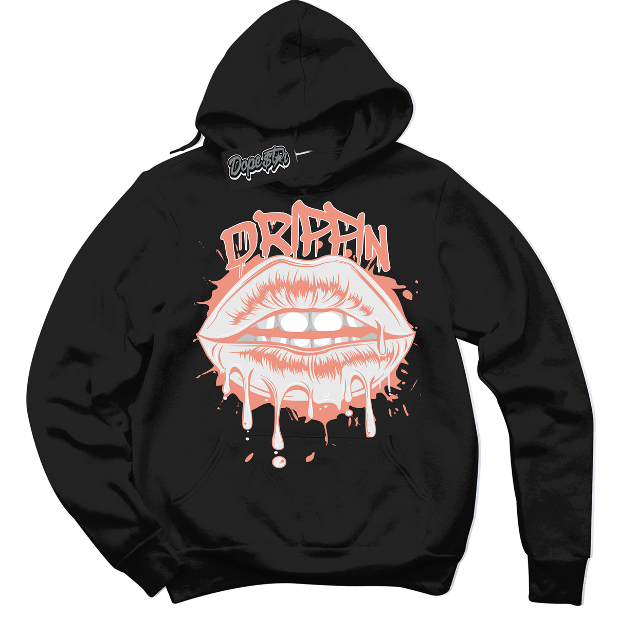 Dunk Low Light Wild Mango 'Drippin' Hoodie – Black Streetwear Sweatshirt | Sneaker Matching Hoodie for Dunk Low Light Wild Mango | Urban Fashion for Drippin | Men's & Women's Streetwear Outfit by Sneaker Shirts Outlet.