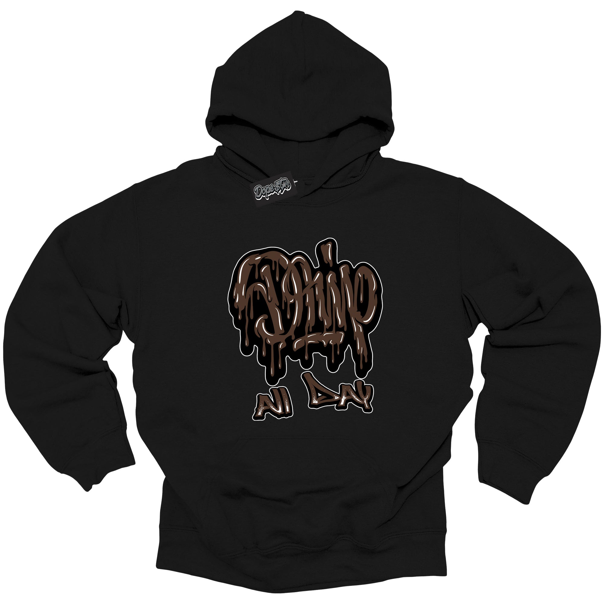 Cool Black Graphic DopeStar Hoodie with “ Drip All Day “ print, that perfectly matches Palomino 1s sneakers