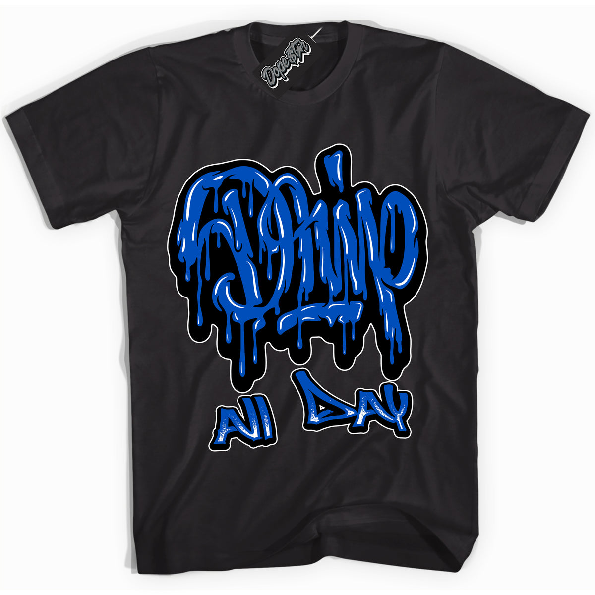 Dunk Low Astronomy Blue 'Drip All Day' Shirt – Black Streetwear T-Shirt | Sneaker Matching Tee for Dunk Low Astronomy Blue | Men's & Women's Streetwear Outfit by Sneaker Shirts Outlet.
