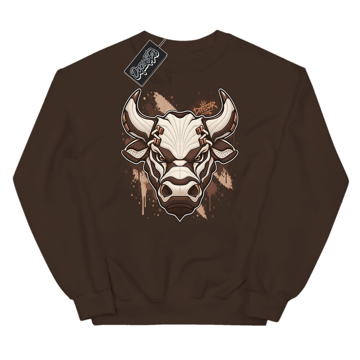 Bull Fireside 12s sweatshirt in Dark Chocolate by Dope Star Brand