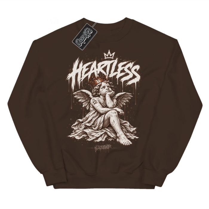 Fireside 12s Heartless graphic sweatshirt in dark chocolate