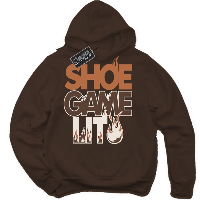 Shoe Game Lit Fireside 12s hoodie in Dark Chocolate by Dope Star Brand