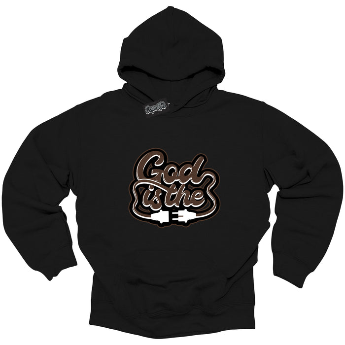 Cool Black Graphic DopeStar Hoodie with “ God Is The “ print, that perfectly matches Palomino 1s sneakers