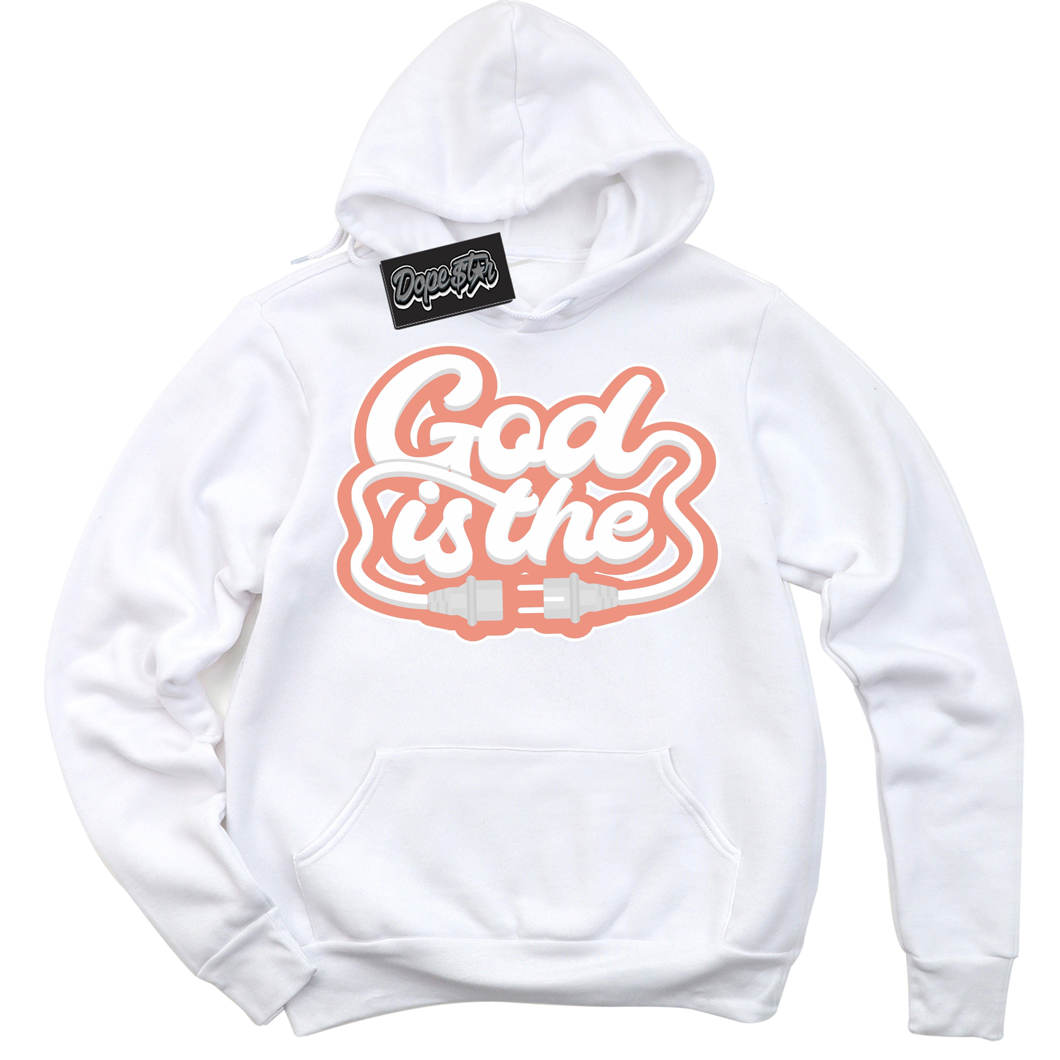 Dunk Low Light Wild Mango 'God Is The' Hoodie – White Streetwear Sweatshirt | Sneaker Matching Hoodie for Dunk Low Light Wild Mango | Urban Fashion for God Is The | Men's & Women's Streetwear Outfit by Sneaker Shirts Outlet.