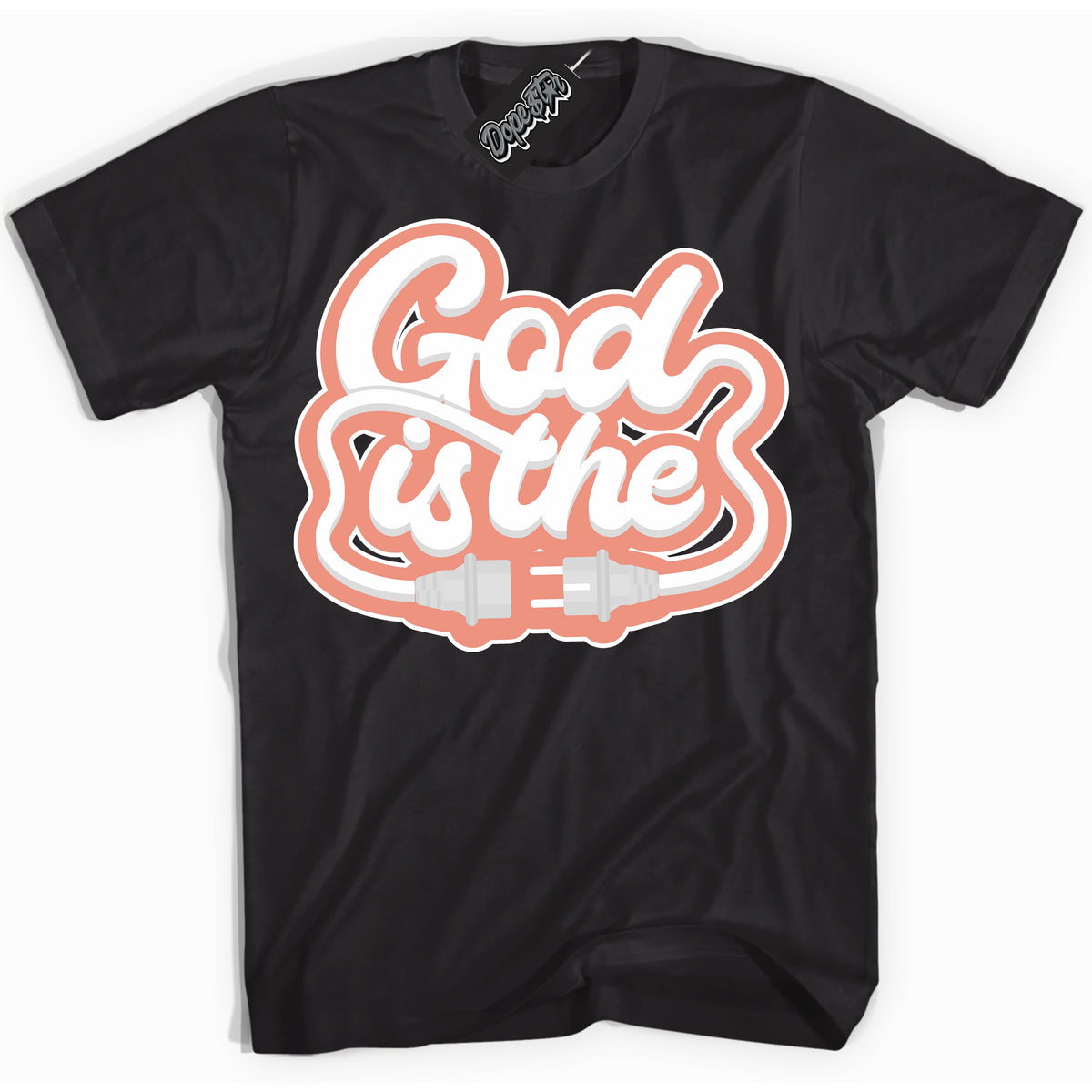Dunk Low Light Wild Mango 'God Is The' Shirt – Black Streetwear T-Shirt | Sneaker Matching Tee for Dunk Low Light Wild Mango | Urban Fashion for God Is The | Men's & Women's Streetwear Outfit by Sneaker Shirts Outlet.