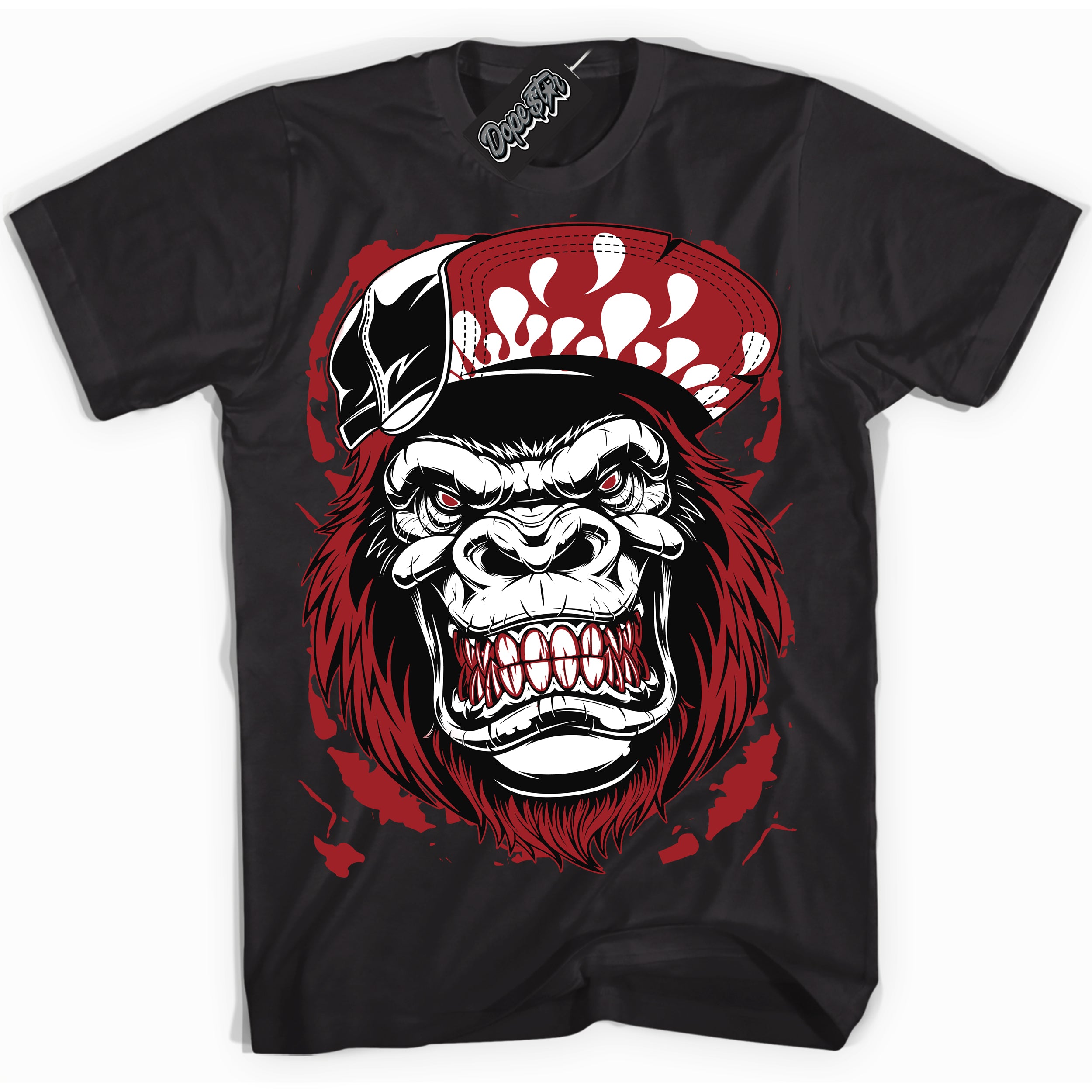 Cool Black graphic tee with “ Gorilla Beast ” print, that perfectly matches Lost And Found 1s sneakers 