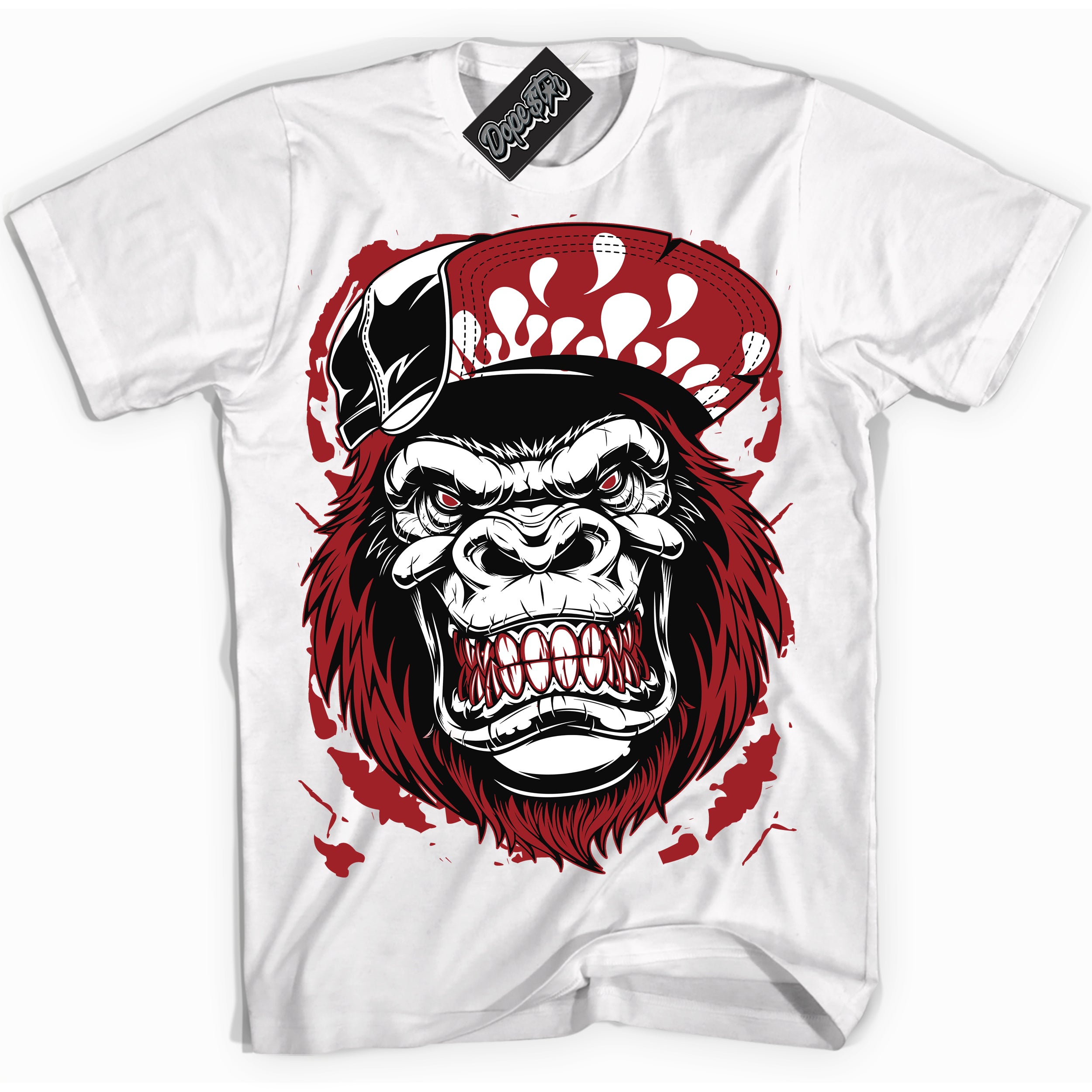 Cool White graphic tee with “ Gorilla Beast ” print, that perfectly matches Lost And Found 1s sneakers 