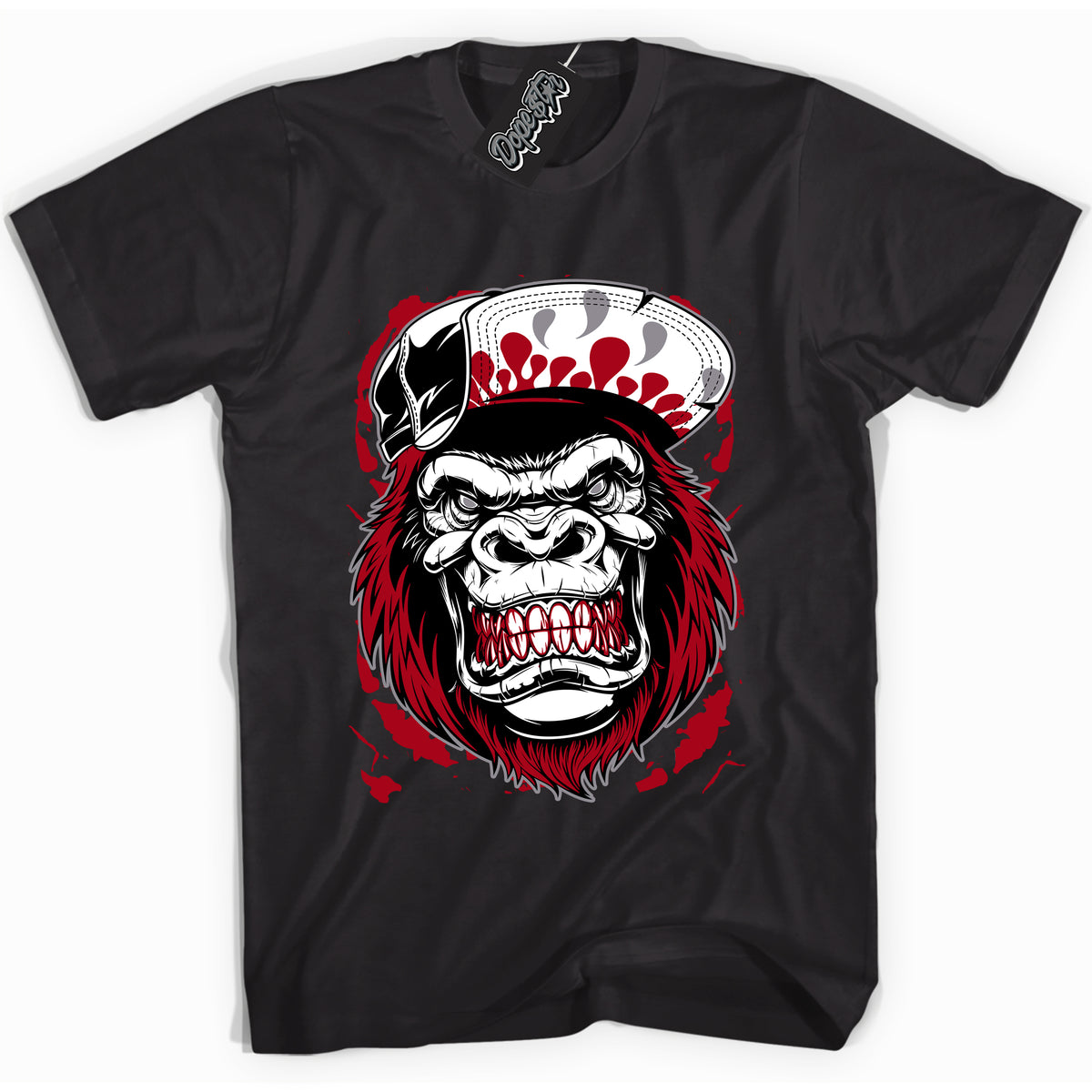 Cool Black Shirt with “ Gorilla Beast” design that perfectly matches Bred Reimagined 4s Jordans.