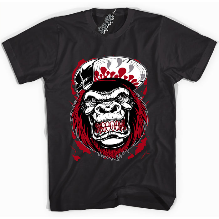Cool Black Shirt with “ Gorilla Beast” design that perfectly matches Bred Reimagined 4s Jordans.