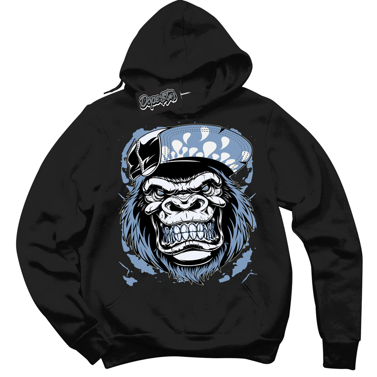 Cool Black Hoodie with “ Gorilla Beast ”  design that Perfectly Matches Reverse Oreo 6s Sneakers.