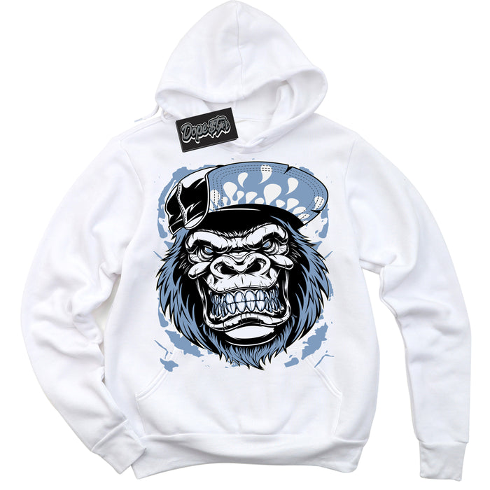 Cool White Hoodie with “ Gorilla Beast ”  design that Perfectly Matches Reverse Oreo 6s Sneakers.