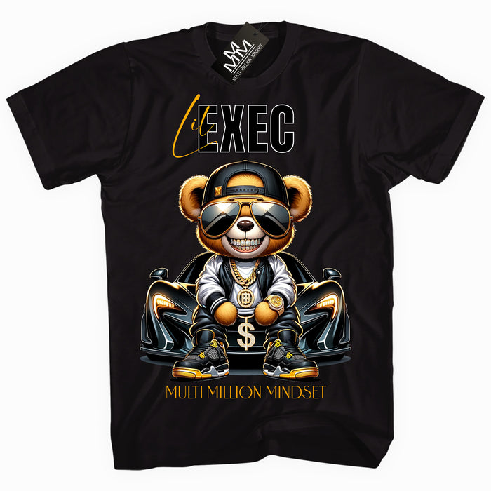 Mind Blowin lil EXEC® Grindin Hard Graphic Black Tee By Multi Million Mindset®