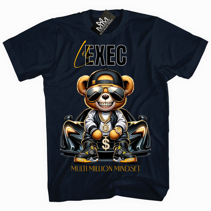 Mind Blowin lil EXEC®  Grindin Hard Graphic Navy Tee By Multi Million Mindset®