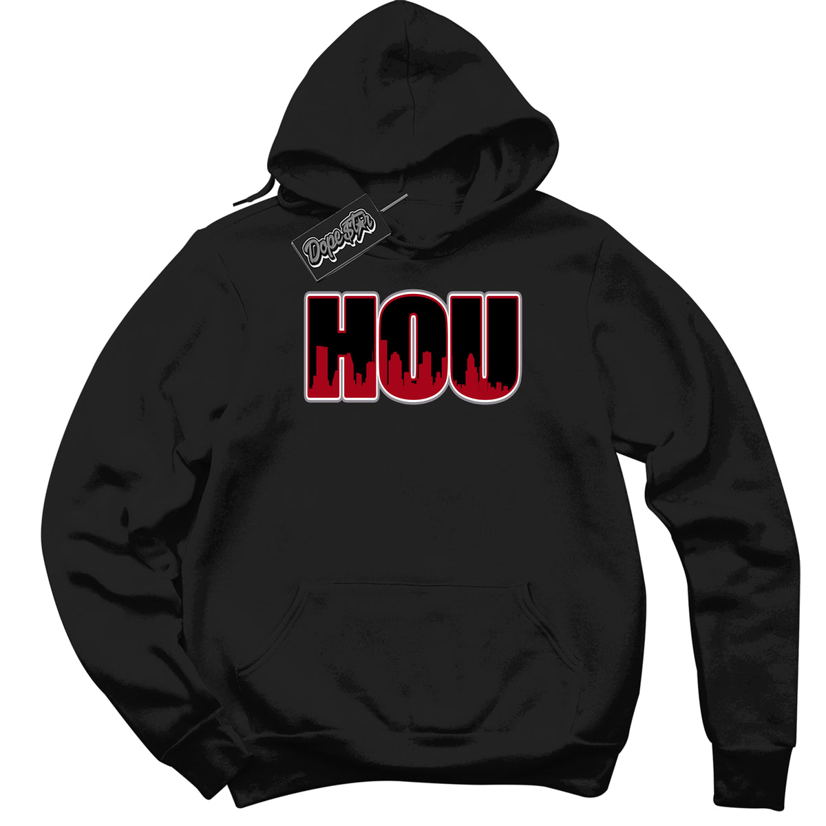 Cool Black Hoodie with “ Houston ”  design that Perfectly Matches  Bred Reimagined 4s Jordans.