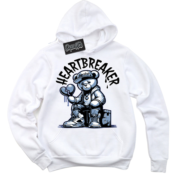 Cool White Hoodie with “ Heartbreaker Bear ”  design that Perfectly Matches Reverse Oreo 6s Sneakers.