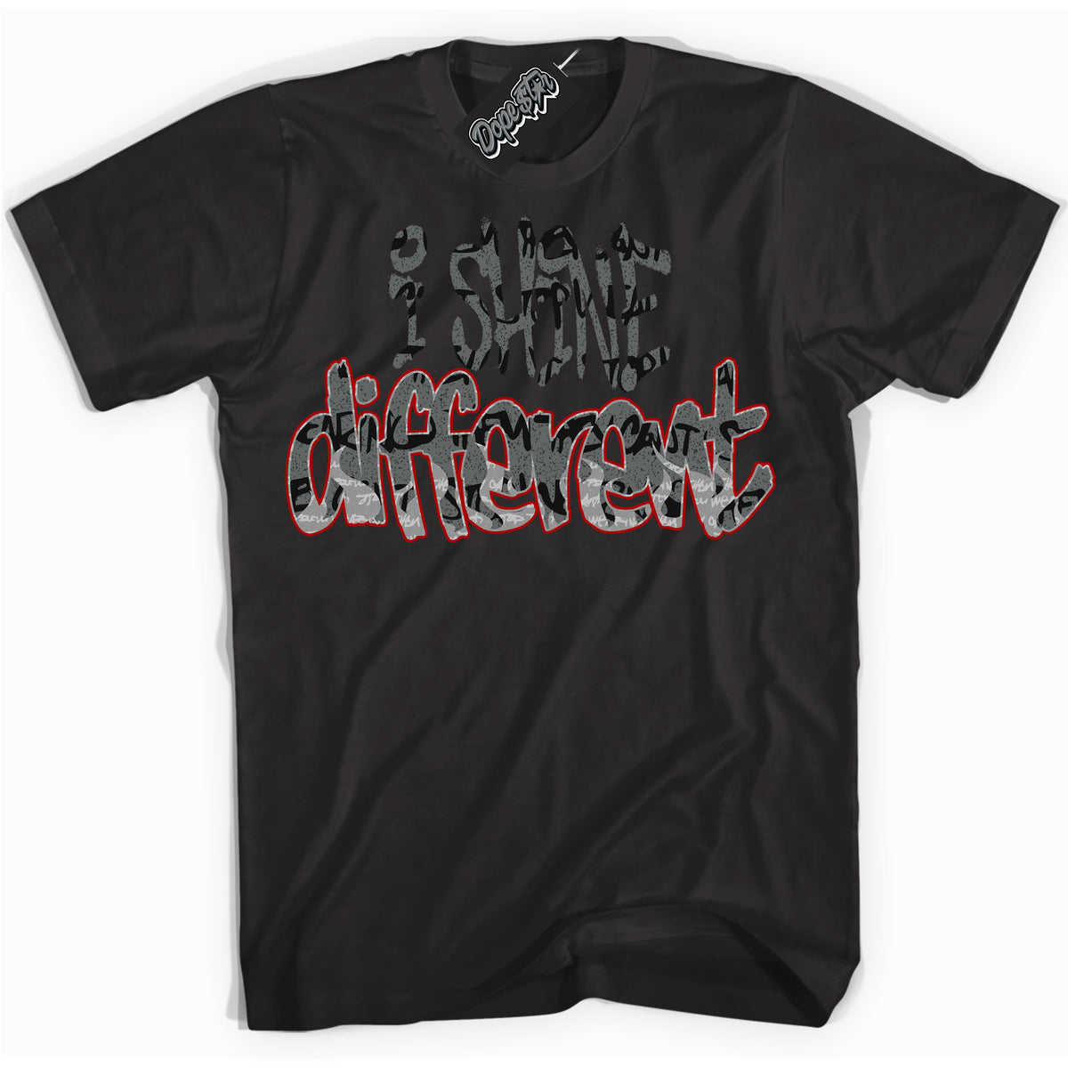 Cool Black Shirt with “ I Shine Different ” design that perfectly matches Rebellionaire 1s Sneakers.
