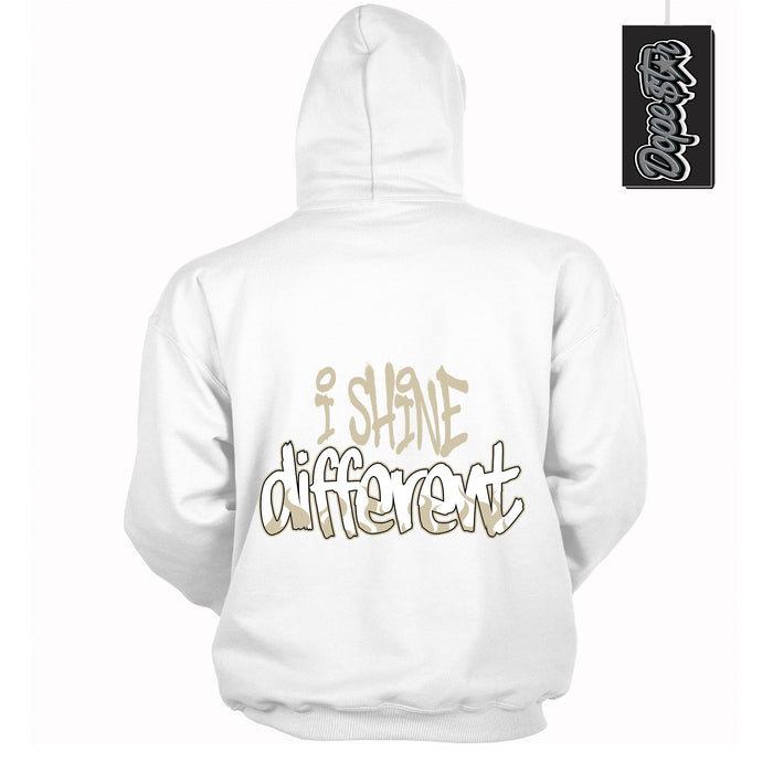 Cool White Hoodie with “ I Shine Different ”  design that Perfectly Matches Gratitude 11s Sneakers.